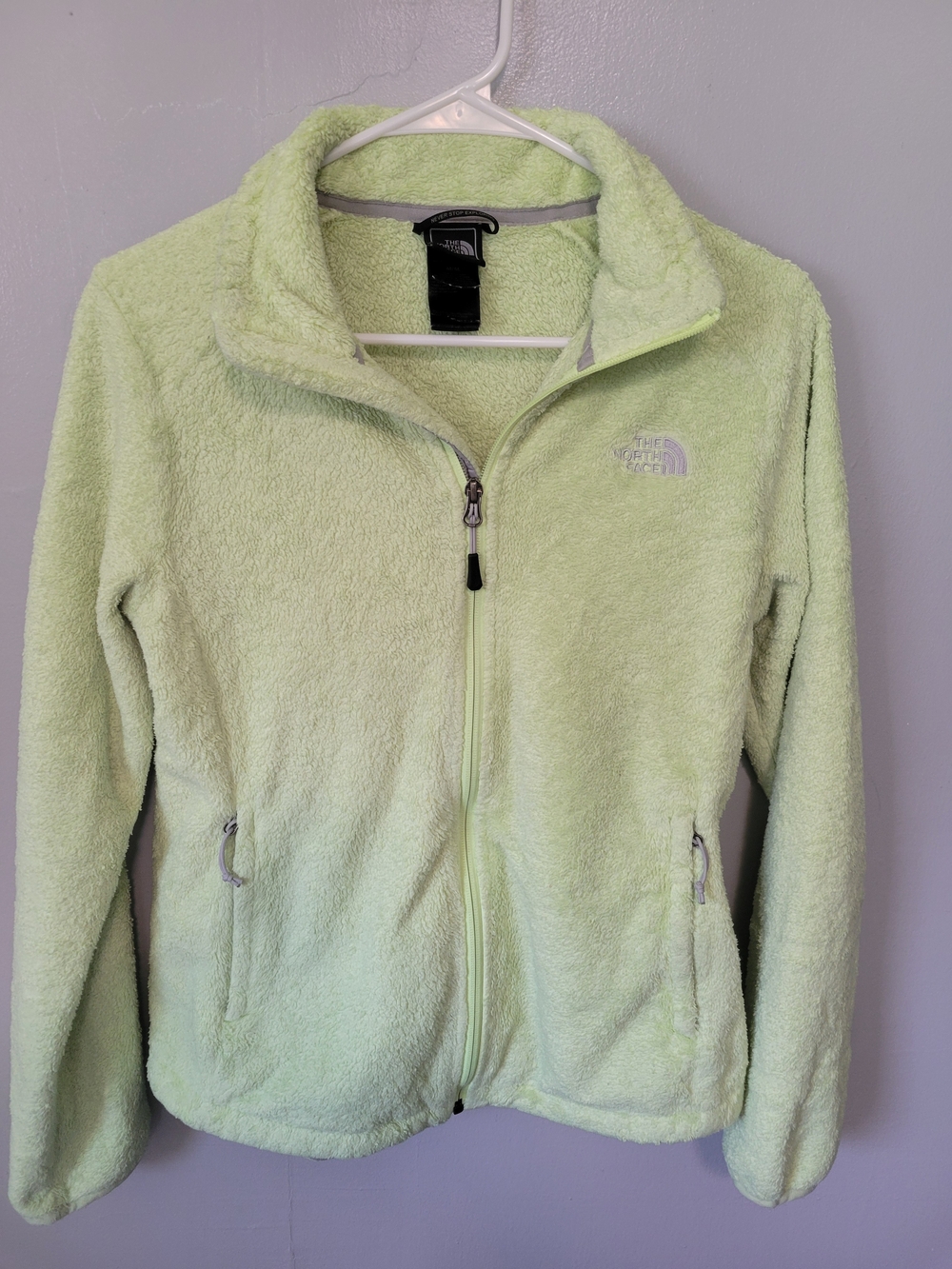 The North Face Lime Green Fleece Zip-Up-Size Large